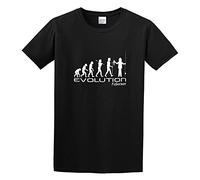 GAOYEA Evolution of A Fisherman Fishing Hobbie Novelty Unisex 100% Cotton Short-Sleeve T-Shirts Black XL