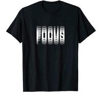 GAOYEA Focus Optical Illusion Trippy Unisex 100% Cotton Short-Sleeve T-Shirts Black L