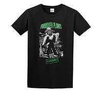 GAOYEA Forbidden Planet 1956 Sci Fi Action Movie Amazing Robot Poster Unisex 100% Cotton Short-Sleeve T-Shirts Black XL