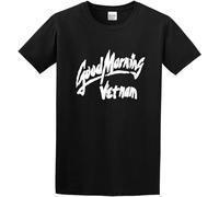 GAOYEA Good Morning Vietnam Funny Robin Williams DVD Unisex 100% Cotton Short-Sleeve T-Shirts Black XL