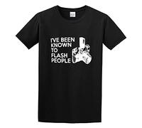 GAOYEA I Ve Been Known To Flash People Funny Photographer Photography Camera Graphic Top Unisex 100% Cotton T-Shirts Black XXL