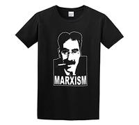 GAOYEA Marxism Groucho Marx Parody Marx Brothers All Graphic Top Unisex 100% Cotton Short-Sleeve T-Shirts Black S