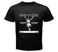 GAOYEA Roberto Duran Hands of Stone Boxing Graphic Unisex 100% Cotton Short-Sleeve T-Shirts Black XXL