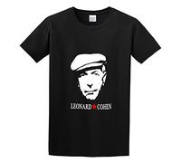 GAOYEA Ryan Ames Leonard Cohen Tribute Singer Songwriter Poet Graphic Unisex 100% Cotton Short-Sleeve T-Shirts Black XXXL