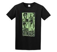 GAOYEA Shirt Gerry Anderson Stingray: Mug Shots Unisex 100% Cotton Short-Sleeve T-Shirts Black L