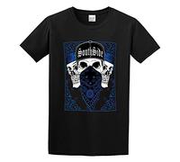 GAOYEA Southside Blue Bandana Skull Gangster Sur Graphic Top Printed Unisex 100% Cotton Short-Sleeve T-Shirts Black XL