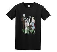 GAOYEA The Munsters Monster Family Sitcom TV Series The Family Graphic Top Unisex 100% Cotton T-Shirts Black XXXL