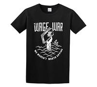 GAOYEA Wage War Worth Saving Men Casual Funny Graphic Top Unisex 100% Cotton Short-Sleeve T-Shirts Black XL