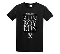 GAOYEA Woodkid Run Boy Run Graphic Top Unisex 100% Cotton Short-Sleeve T-Shirts Black M