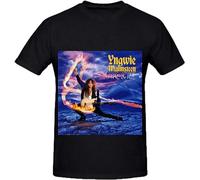 GAOYEA Yngwie J Malmsteen Fire and Ice 80S Unisex 100% Cotton Short-Sleeve T-Shirts Black XL