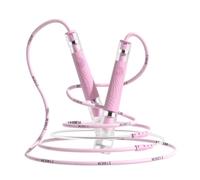 Gaoykai Cuerda de saltar para niños, cuerda de saltar segmentada de poliuretano con doble rodamiento de bolas, cuerda de fitness ajustable sin enredos con agarres de silicona para mujeres, hombres y