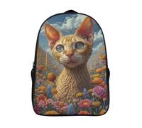 GAOYUCHUN Abyssinian Cat Mochila Infantil,Mochila Kindergarten Niña Niño Mochila Escolar Linda Mochilas Bebe Guardería 3D Toddler Kids Bolso Mochila Preescolar Primaria 40x28x16cm