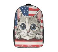 GAOYUCHUN American Shorthair Cat Mochila Mochila Escolar Para Infantiles Resistente Al Agua, Correas Ajustables, Regalo Para Cumpleaños Navidad 17inch