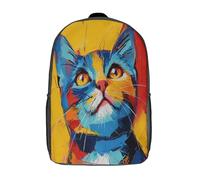 GAOYUCHUN American Shorthair Cat Mochilas Para Niñas, Niños Mochilas Escolare Juveniles De Primaria Mochila Infantil Impermeable Chica Mochilas De Viaje Colegio Bolsas De Gran Capacidad 17inch