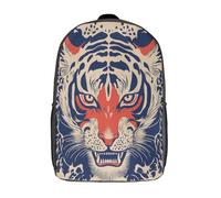 GAOYUCHUN Angry Tiger Mochila Para Niñas Moda Mochila Escolar Gran Capacidad Kawaii Mochila Escolar Con Lindos Colgantes De Mochila Impermeable Para Niñas 17inch