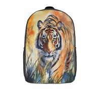 GAOYUCHUN Angry Tiger Mochila Para Niños Para Regreso A La Escuela Con Pecho 3D Y Capa De Plegable Para Niños Mochila De Viaje 17inch