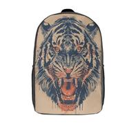 GAOYUCHUN Angry Tiger Mochilas Mochila Escolar Para Niños Mochila Escolar Mochila Escolar De Dibujos Animados En 3D De Game Para Niños Estudiantes De Primaria Y Secundaria De 17inch