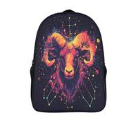GAOYUCHUN Astral Goat Mochila Escolar Kindergarten Preescolar Mochila Guardería Infantil Mochila 3D Impermeable Mochila Regalos, Viajes, Intemperie 40x28x16cm