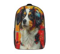 GAOYUCHUN Australian Shepherd Dog Mochila Infantil, Mochila 3D Mochila Guardería Pequeña Para Niñas Mochila Linda Para Preescolar Con Correa Para El Pecho 17inch