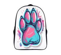 GAOYUCHUN Bear Paw Print Mochila Infantil 3D, Estuche Escolar Y Bolsa Mochilas Escolares Para Niñas Y Niños Material Escolar Vuelta Al Cole De 40x28x16cm