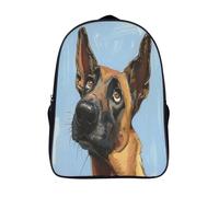 GAOYUCHUN Belgian Malinois Mochila Escolar Kindergarten Preescolar Mochila Guardería Infantil Mochila 3D Impermeable Mochila Regalos, Viajes, Intemperie 40x28x16cm