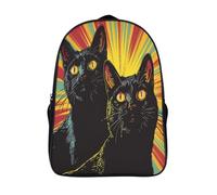 GAOYUCHUN Black Cats Mochilas Para Niñas, Niños Mochilas Escolare Juveniles De Primaria Mochila Infantil Impermeable Chica Mochilas De Viaje Colegio Bolsas De Gran Capacidad 40x28x16cm