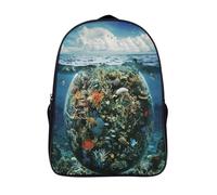 GAOYUCHUN Blue Planet Mochilas Escolares Para Niños, Mochila Escolar Diseño 3D Con Mochila Infantil Para Colegio Deporte, Regalos Para Niños 40x28x16cm