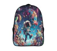 GAOYUCHUN Cartoon Space Mochila Infantil 3D, Estuche Escolar Y Bolsa Mochilas Escolares Para Niñas Y Niños Material Escolar Vuelta Al Cole De 40x28x16cm