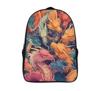 GAOYUCHUN Chinese Dragons Mochila Para Niñas Moda Mochila Escolar Gran Capacidad Kawaii Mochila Escolar Con Lindos Colgantes De Mochila Impermeable Para Niñas 40x28x16cm