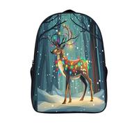 GAOYUCHUN Christmas Deer Mochila Estudiante Mochila Portátil Universitaria Mochila De Mujer Adolescentes Mochila Escuela Viajar Colegio Cámping Impermeable 40x28x16cm
