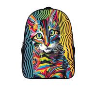 GAOYUCHUN Colorfull Cat Mochila Infantil,Mochila Kindergarten Niña Niño Mochila Escolar Linda Mochilas Bebe Guardería 3D Toddler Kids Bolso Mochila Preescolar Primaria 40x28x16cm