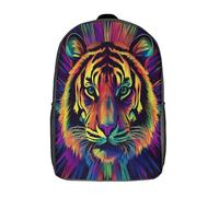 GAOYUCHUN Colourful Tiger Mochila Infantil, Mochila 3D Mochila Guardería Pequeña Para Niñas Mochila Para Preescolar Con Correa Para El Pecho 17inch