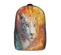 GAOYUCHUN Colourful Tiger Mochila Para Niños Para Regreso A La Escuela Con Pecho 3D Y Capa De Plegable Para Niños Mochila De Viaje 17inch