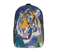 GAOYUCHUN Colourful Tiger Mochilas Para Niñas, Niños Mochilas Escolare Juveniles De Primaria Mochila Infantil Impermeable Chica Mochilas De Viaje Colegio Bolsas De Gran Capacidad 17inch