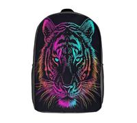 GAOYUCHUN Crazy Tiger Mochila Infantil, Mochila 3D Mochila Guardería Pequeña Para Niñas Mochila Para Preescolar Con Correa Para El Pecho 17inch