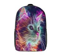 GAOYUCHUN Cute Cat's Head Mochilas Para Niñas, Niños Mochilas Escolare Juveniles De Primaria Mochila Infantil Impermeable Chica Mochilas De Viaje Colegio Bolsas De Gran Capacidad 17inch