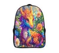 GAOYUCHUN Cute Colorful Dragon Mochila Infantil, Mochila 3D Mochila Guardería Pequeña Para Niñas Mochila Para Preescolar Con Correa Para El Pecho 40x28x16cm