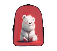 GAOYUCHUN Cute Polar Bear Mochilas Mochila Escolar,3D Juego Impreso Mochila,Mochilas Para Estudiante Primaria,Mochila De Dibujos Animados Para Niños Estudiantes De Primaria Y Secundaria 40x28x16cm