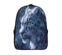 GAOYUCHUN Cute Snow Panther Mochila Para Niños Para Regreso A La Escuela Con Pecho 3D Y Capa De Plegable Para Niños Mochila De Viaje 40x28x16cm