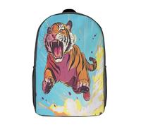 GAOYUCHUN Cute Tiger Mochila Niño, Mochila Niño 3D Resistente Al Agua, Mochilas Infantiles Mochila Preescolar Con Correa Para Jardín 17inch
