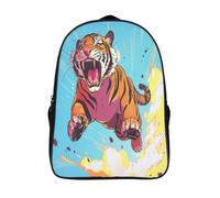 GAOYUCHUN Cute Tiger Mochilas Para Niñas, Niños Mochilas Escolare Juveniles De Primaria Mochila Infantil Impermeable Chica Mochilas De Viaje Colegio Bolsas De Gran Capacidad 40x28x16cm