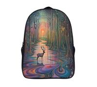 GAOYUCHUN Deer in The Woods Mochila Estudiante Mochila Portátil Universitaria Mochila De Mujer Adolescentes Mochila Escuela Viajar Colegio Cámping Impermeable 40x28x16cm