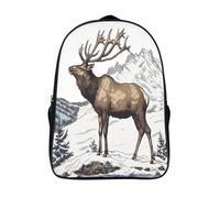 GAOYUCHUN Deer Mochila Infantil, Mochila 3D Mochila Guardería Pequeña Para Niñas Mochila Para Preescolar Con Correa Para El Pecho 40x28x16cm