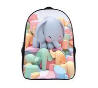 GAOYUCHUN Elephant Sleeping Mochila Infantil,Mochila Kindergarten Niña Niño Mochila Escolar Linda Mochilas Bebe Guardería 3D Toddler Kids Bolso Mochila Preescolar Primaria 40x28x16cm