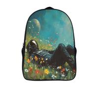 GAOYUCHUN Flower Astronaut Mochila Infantil, Mochila 3D Mochila Guardería Pequeña Para Niñas Mochila Para Preescolar Con Correa Para El Pecho 40x28x16cm