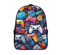 GAOYUCHUN Gamepad Mochila Para Niños Para Regreso A La Escuela Con Pecho 3D Y Capa De Plegable Para Niños Mochila De Viaje 40x28x16cm