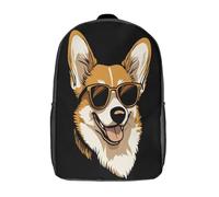 GAOYUCHUN Geek Corgi Mochilas Para Niñas, Niños Mochilas Escolare Juveniles De Primaria Mochila Infantil Impermeable Chica Mochilas De Viaje Colegio Bolsas De Gran Capacidad 17inch