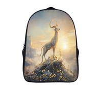 GAOYUCHUN Golden Sheep Mochila Infantil, Mochila 3D Mochila Guardería Pequeña Para Niñas Mochila Linda Para Preescolar Con Correa Para El Pecho 40x28x16cm