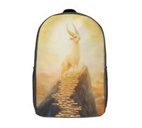 GAOYUCHUN Golden Sheep Mochila Infantil, Mochila 3D Mochila Guardería Pequeña Para Niñas Mochila Para Preescolar Con Correa Para El Pecho 17inch