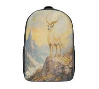 GAOYUCHUN Golden Sheep Mochila Para Niñas Moda Mochila Escolar Gran Capacidad Kawaii Mochila Escolar Con Lindos Colgantes De Mochila Impermeable Para Niñas 17inch